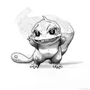 charmander standing tattoo design idea