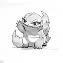 charmander standing tattoo design idea