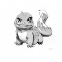 charmander semi realistic tattoo design idea