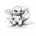 charmander semi realistic tattoo design idea
