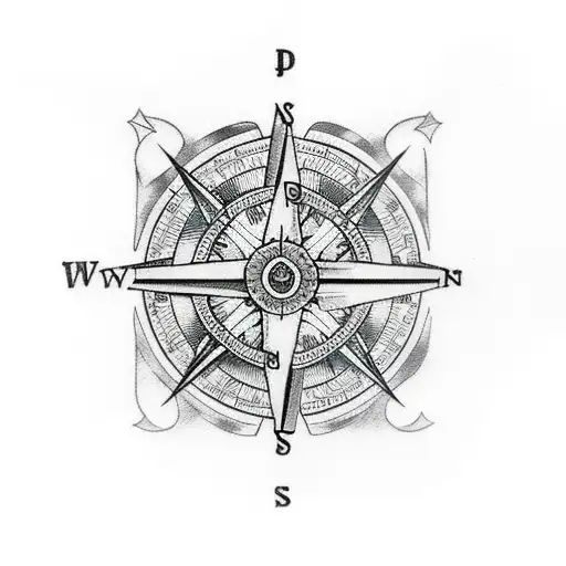 Norse wayfinder compass tattoo design idea