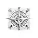 Norse wayfinder compass tattoo design idea