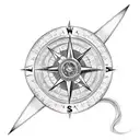 Norse wayfinder compass tattoo design idea