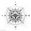 Norse wayfinder compass tattoo design idea