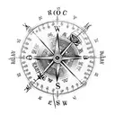 Norse wayfinder compass tattoo design idea