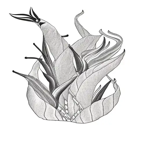 Bird of Paradise tattoo design idea
