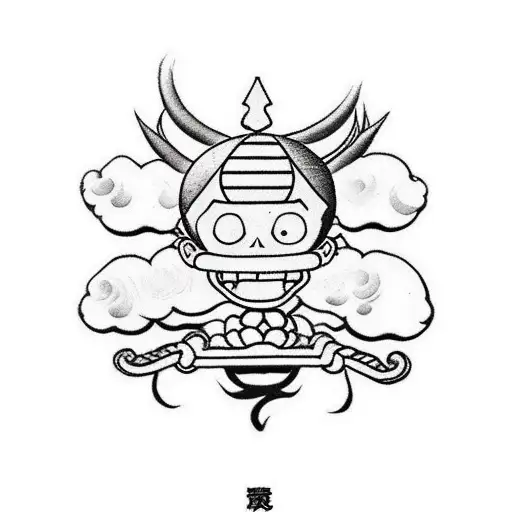 one piece with coding implemented  its size sould be a sleeve  tattoo design idea