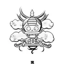one piece with coding implemented  its size sould be a sleeve  tattoo design idea