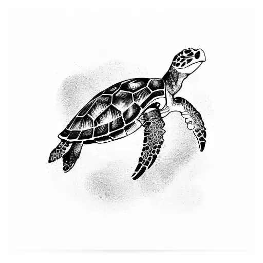 sea turtle  tattoo design idea
