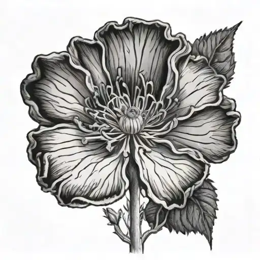 columbine, carnation, poppy, pacific rhodenderon tattoo idea tattoo design idea