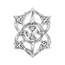 two Celtic arrows tattoo design idea