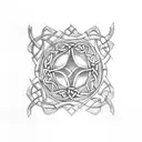 two Celtic arrows tattoo design idea