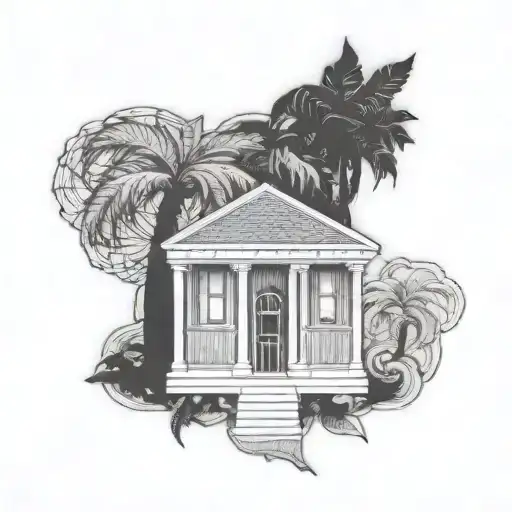Palm Tree tattoo design idea