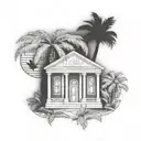 Palm Tree tattoo design idea