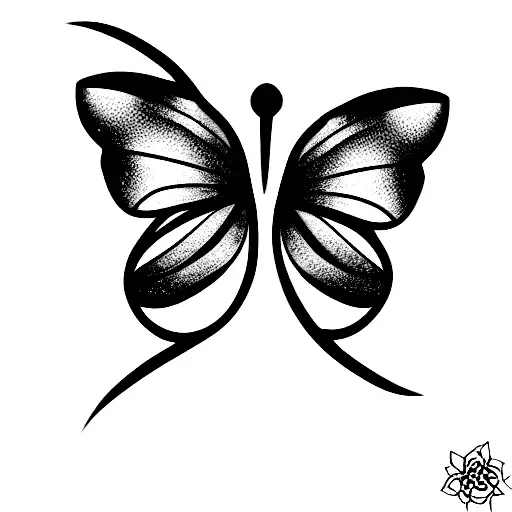 mariposas azules tattoo design idea