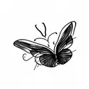 mariposas azules tattoo design idea