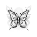 mariposas azules tattoo design idea