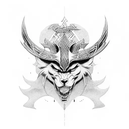 norse ragnarok tattoo design idea
