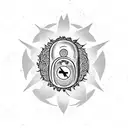 nuclear bomb with flowers tattoo design idea