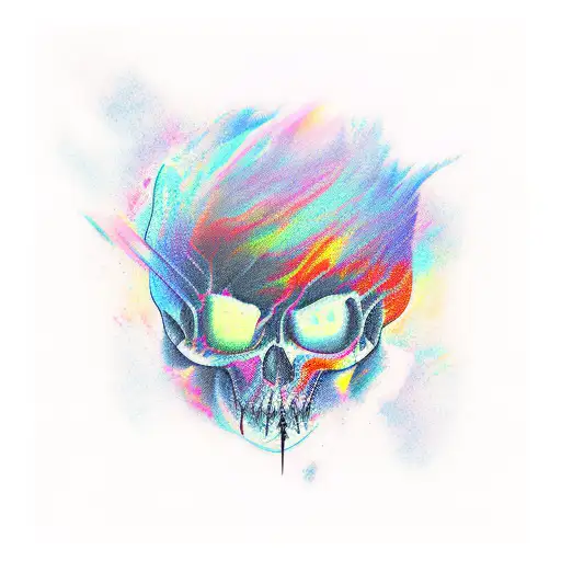 Thunder storm tattoo design idea