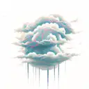 storm cloud with lightning tattoo design idea