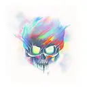 Thunder storm tattoo design idea