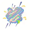 Thunder storm tattoo design idea