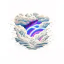 Thunder storm tattoo design idea