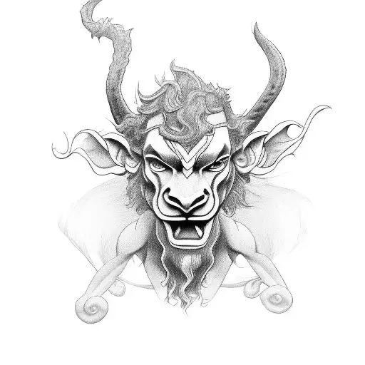 satyr tattoo design idea