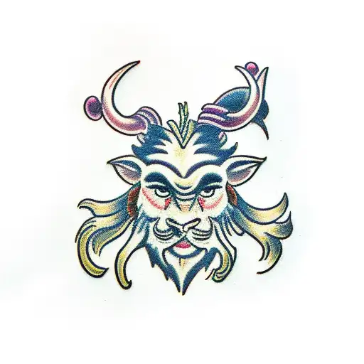 Drunk satyr tattoo design idea