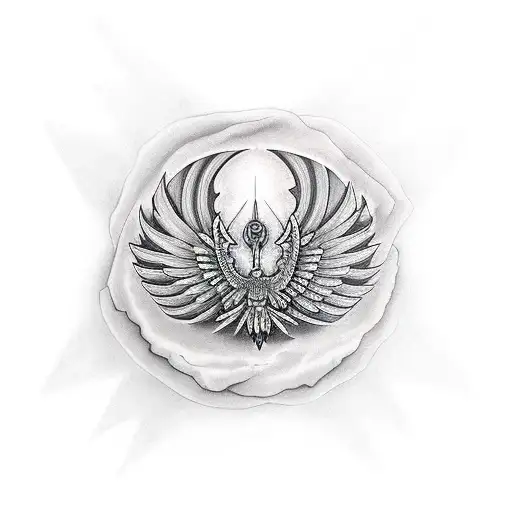 ave fenix  sobre un pular tattoo design idea