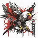 Eagle poland eagle sword tattoo design idea