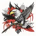 Eagle poland eagle sword tattoo design idea