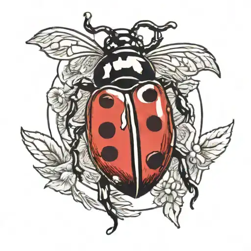 lady bug on anchor tattoo tattoo design idea