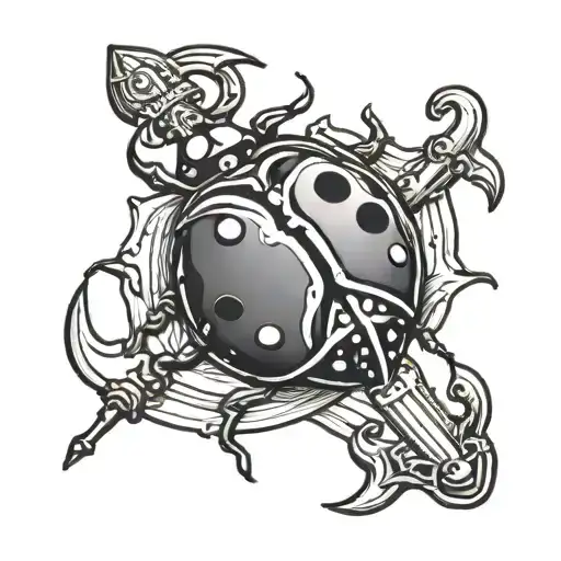 lady bug anchor incorporated tattoo design idea