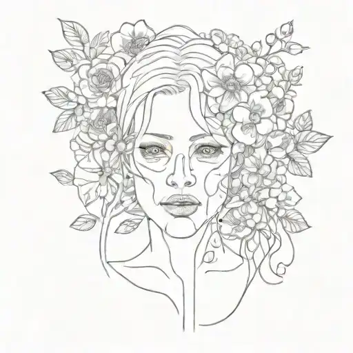 organ donor with flowers   tattoo design idea