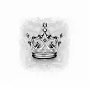 mudic notes, diamonds, king crown, "How I'd love to dance with my Father again" tattoo design idea