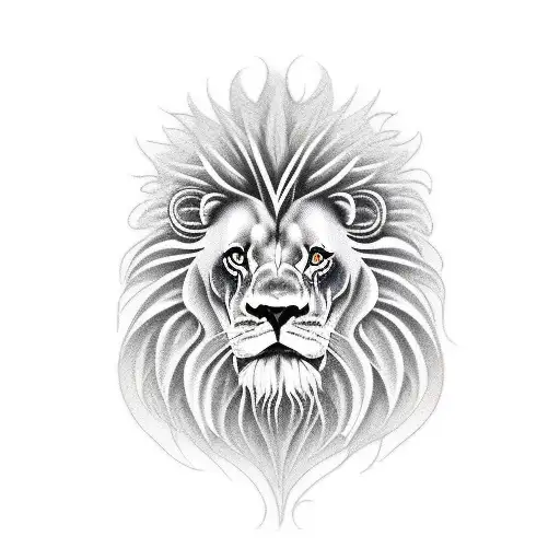 rose Lion eagle viking tattoo design idea