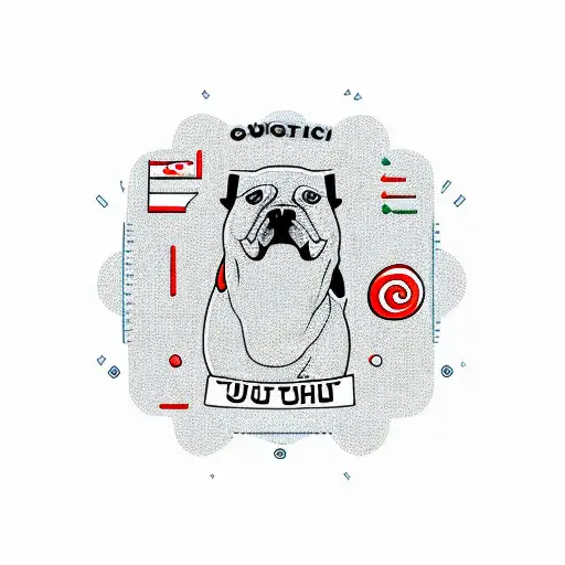 map, gym, sushi, dog tattoo design idea