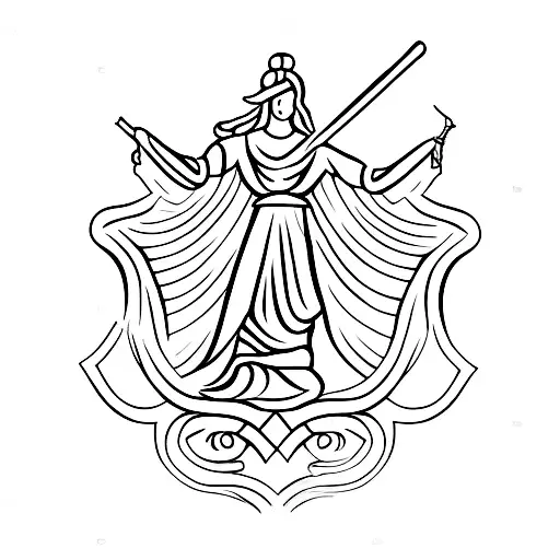 Lady Justice tattoo design idea