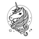 Unicorn tattoo design idea