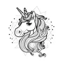Unicorn tattoo design idea