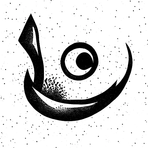 man falling into a blackhole tattoo design idea