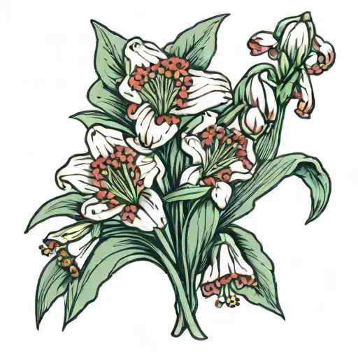 Snowdrop Carnation tattoo design idea