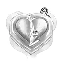 A heart-shaped lock and key with intertwined initials of you and your husband tattoo design idea