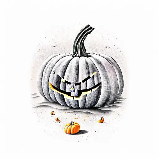 pumpkin tattoo design idea