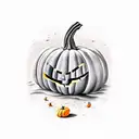 pumpkin tattoo design idea