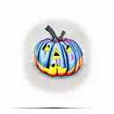 pumpkin tattoo design idea