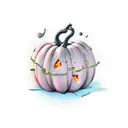 pumpkin tattoo design idea