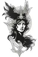 Athena goddess tattoo design idea